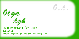 olga agh business card