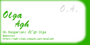 olga agh business card